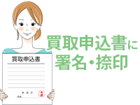 買取申込書に署名、捺印